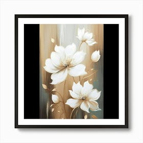 White Flowers 3 Art Print