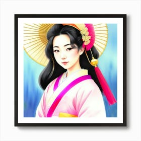 The Enigmatic Beauty of the Japanese Geisha Art Print