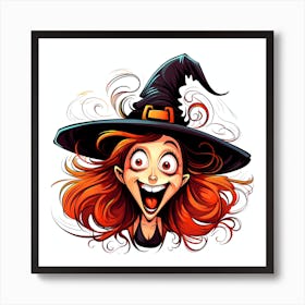 Witch In A Hat 1 Art Print