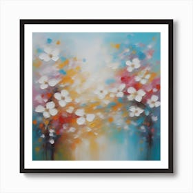 Abstract Flower Painting Art Print