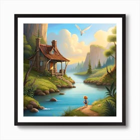 Little House In The Forest Art Print