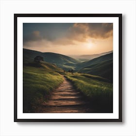 Path To The Sunset Art Print