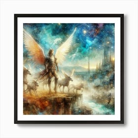 Angel Of The Sky 3 Art Print