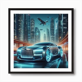 Futuristic Rolls Royce I Art Print