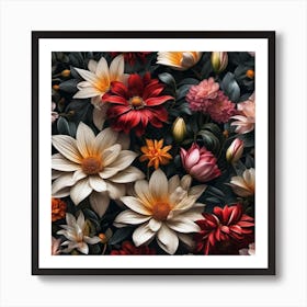 Floral Wallpaper 14 Art Print