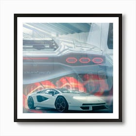 Lamborghini Countach V12 nostalgia Art Print