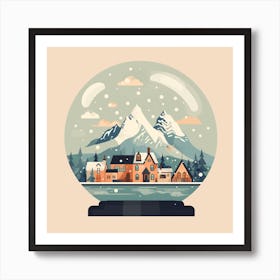 Lofoten Islands Norway Snowglobe Art Print