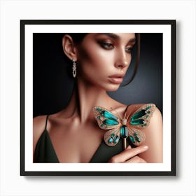 Emerald Butterfly 2 Art Print