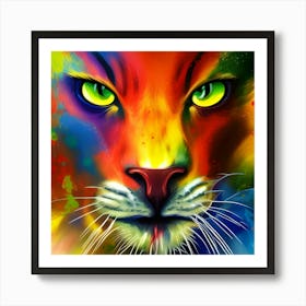 Colorful Tiger Art Print