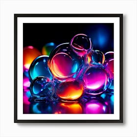 Colorful Bubbles 1 Art Print