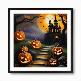 Halloween Pumpkins 18 Art Print