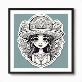 Mexico Sticker 2d Cute Fantasy Dreamy Vector Illustration 2d Flat Centered By Tim Burton Pr (55) Póster