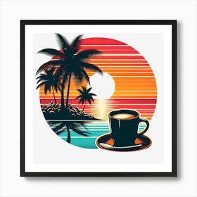 Coffee On The Beach Art Print