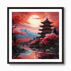 Japanese Pagoda Art Print