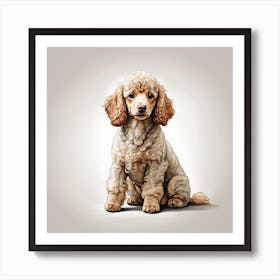 Poodle Puppy Art Print