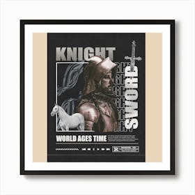 Knight Sword World Ages Time Art Print