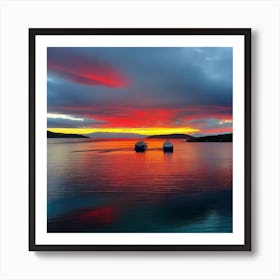 Sunset In Scotland 7 Art Print