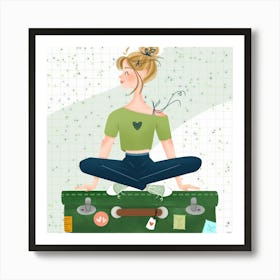 Travelling girlie Art Print