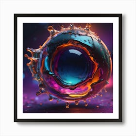 Eye Of Water globe Art Print