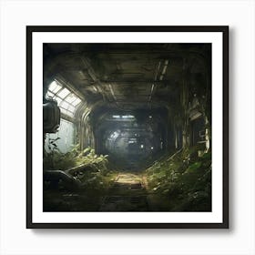 Abandoned Train Station Art Print