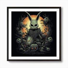 Halloween Bunny Art Print