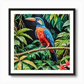 Bird In The Jungle 1 Art Print