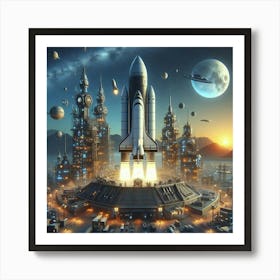 Space Shuttle Launch 3 Art Print