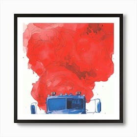 Red Truck Art Print