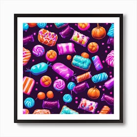 Candy Seamless Pattern 2 Art Print