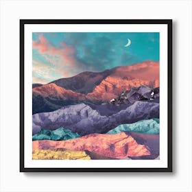 Adventure Psychedelic Mountain Art Print