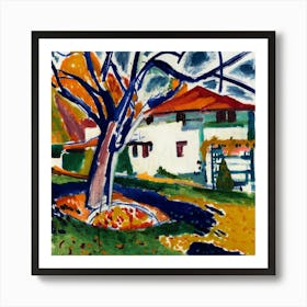 House With Tree Art Print