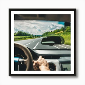 Driving On The Road 1 Art Print