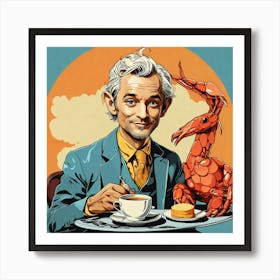 Man With A Lobster Art Print