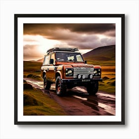 Land Rover Car Automobile Vehicle Automotive British Brand Logo Iconic Quality Reliable 2 1 Art Print