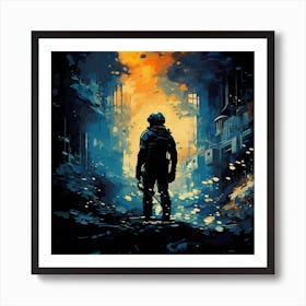 Soldier In The City Art Print