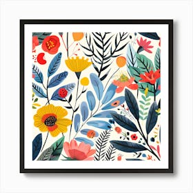 Whispers Of Spring Enchanting Floral Composition Art Print