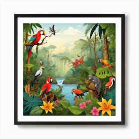 Tropical Jungle 3 Art Print