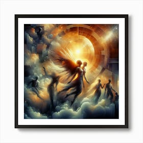 Angels In The Sky 2 Art Print