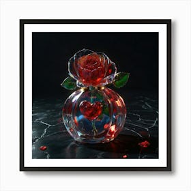 Rose Perfume Bottle Art Print