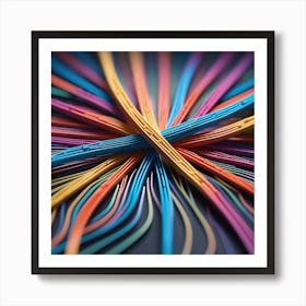 Colorful Wires 11 Art Print