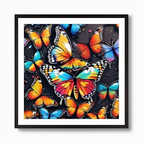 Colorful Butterflies 42 Art Print