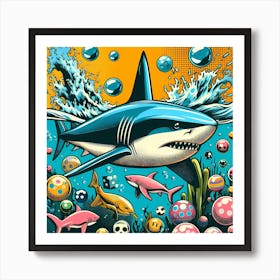 Easter Shark Art Print