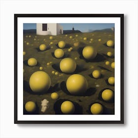 Yellow Sphere Art Print