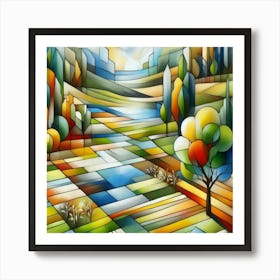 Landscape Painting 8 Art Print