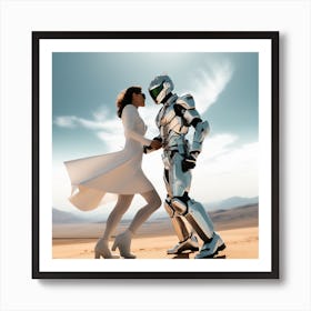 Robot Couple 4 Art Print