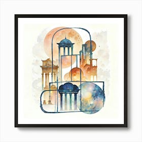 Rome Cityscape Art Print