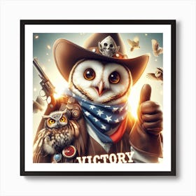 Victory Owl Art Print