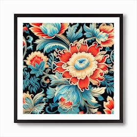 Russian Floral Pattern Art Print