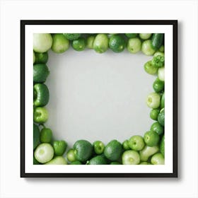 Frame Of Green Vegetables Art Print