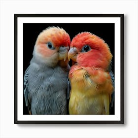 Couple Of Parrots Art Print